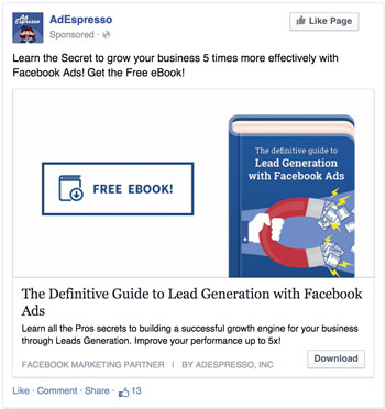 Facebook ad version 1