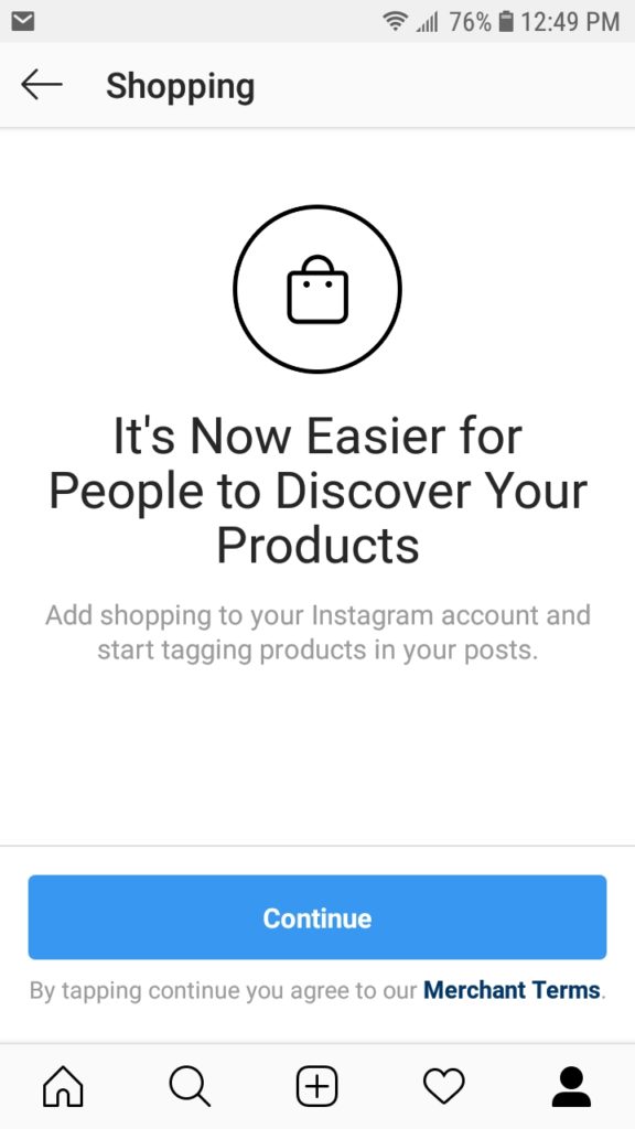 Product tags Instagram ecommerce