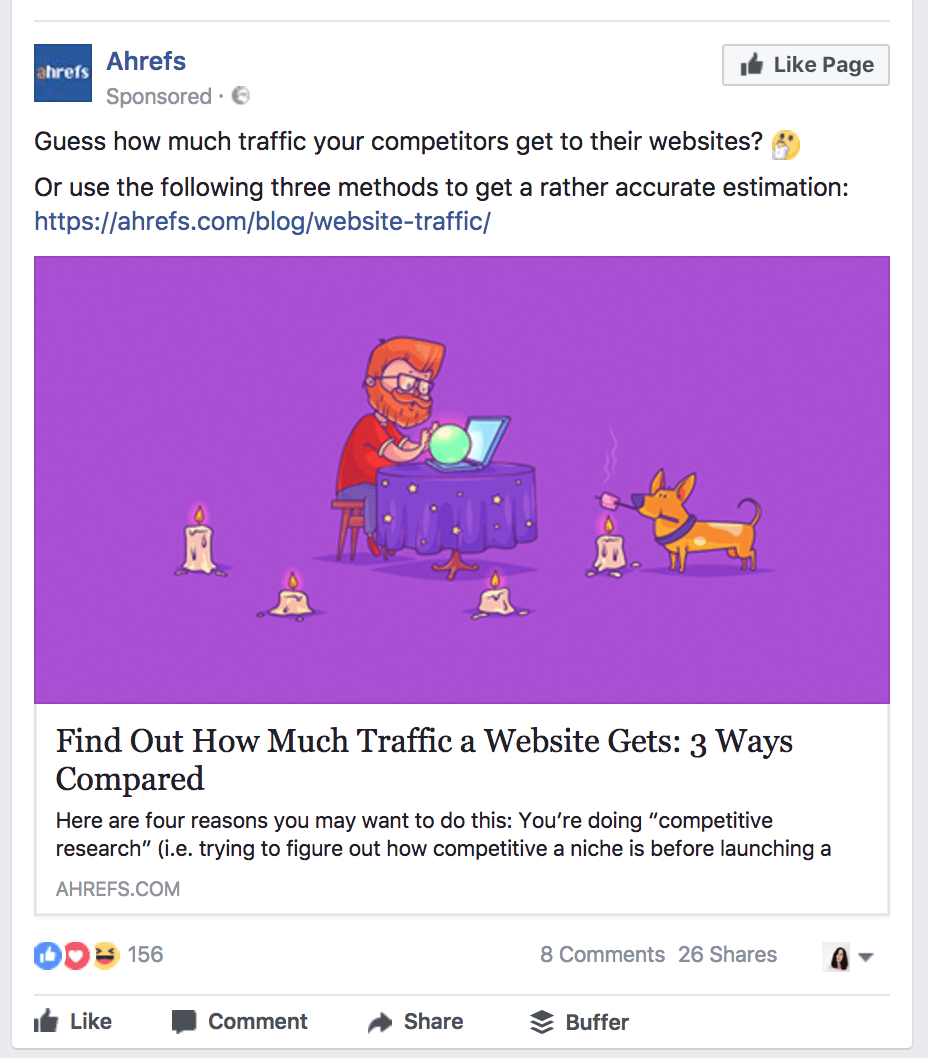 ahrefs facebook ad