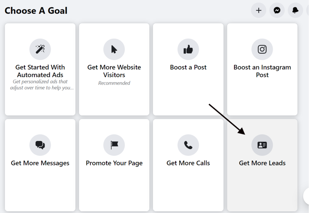 Step 2 - Making Facebook Lead Ads