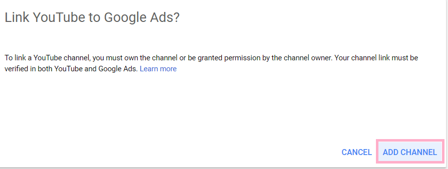 Link YouTube with Google Ads