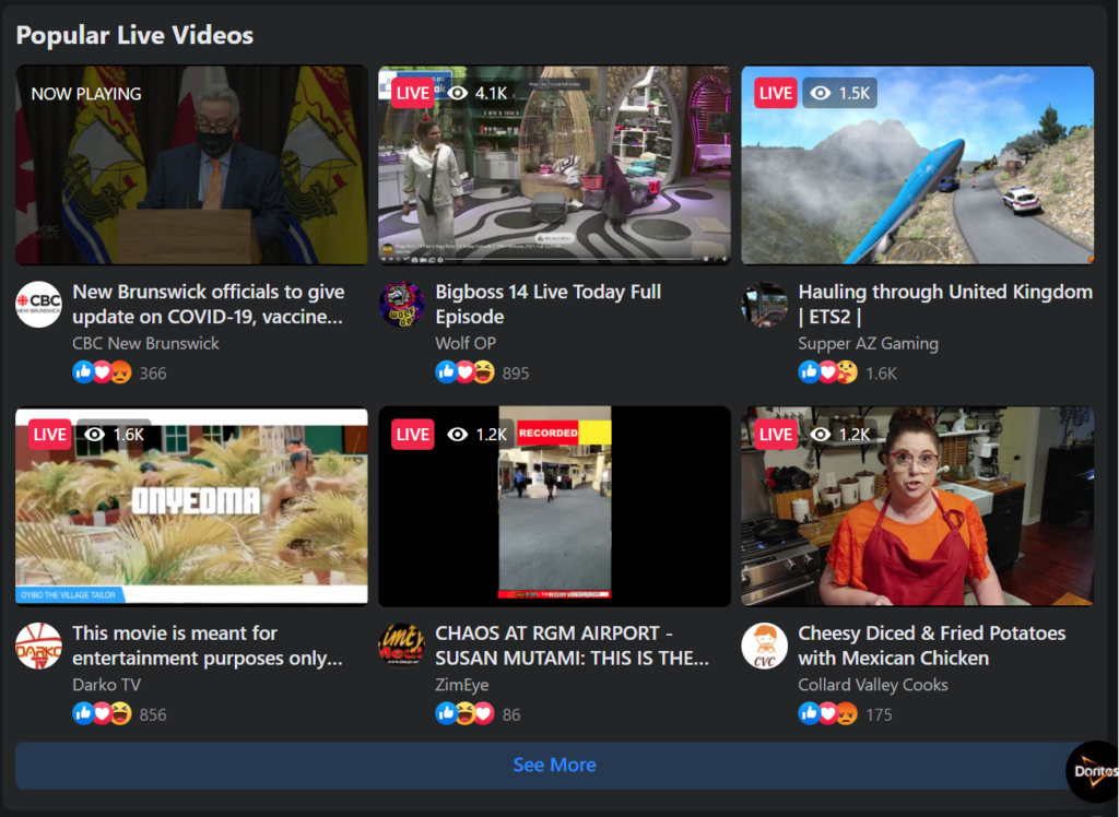 Facebook organic reach can be improved with live videos