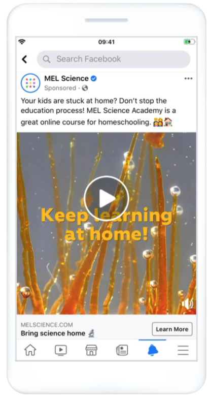 MEL Science Facebook Lead Ads Examples