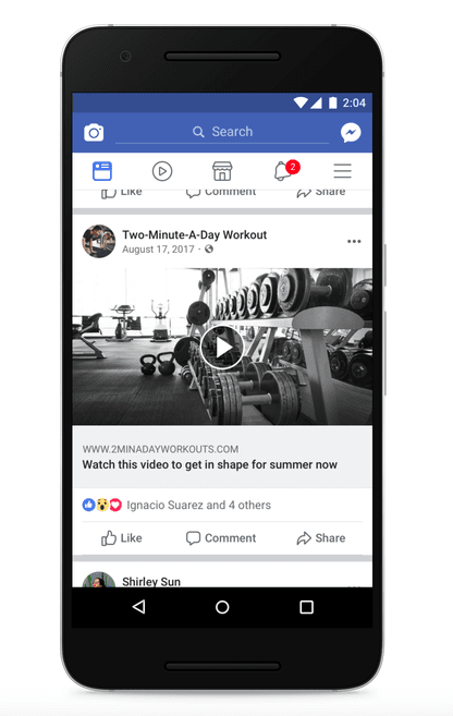 Facebook clickbait example