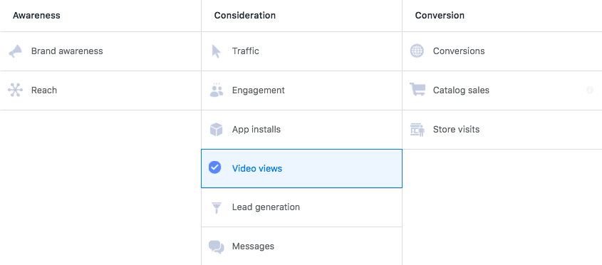 video views objective